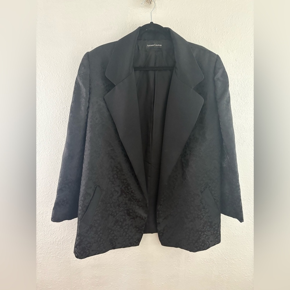 Arthur Chapnik black open blazer size 14